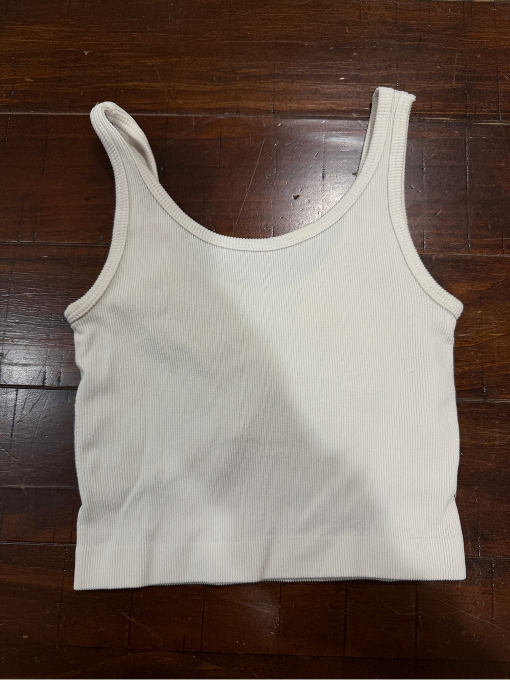 White Ribbed Tank Top - Picture 2 of 3